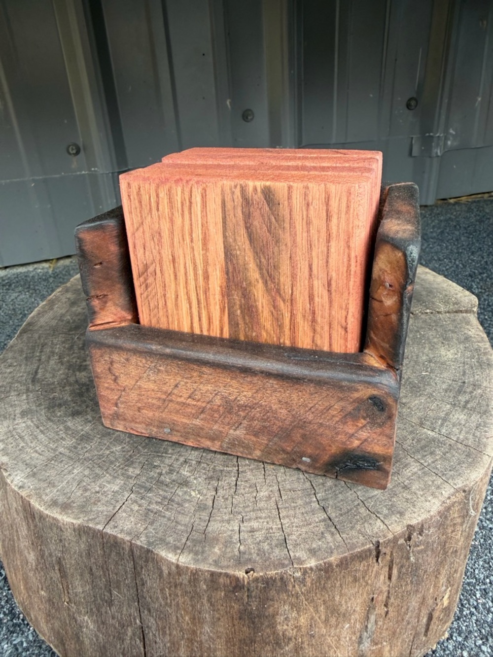 Handcrafted Rustic Wooden coaster set